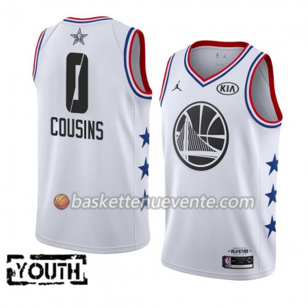 Maillot Basket Golden State Warriors DeMarcus Cousins 0 2019 All-Star Jordan Brand Blanc Swingman - Enfant